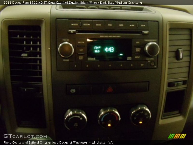 Bright White / Dark Slate/Medium Graystone 2012 Dodge Ram 3500 HD ST Crew Cab 4x4 Dually