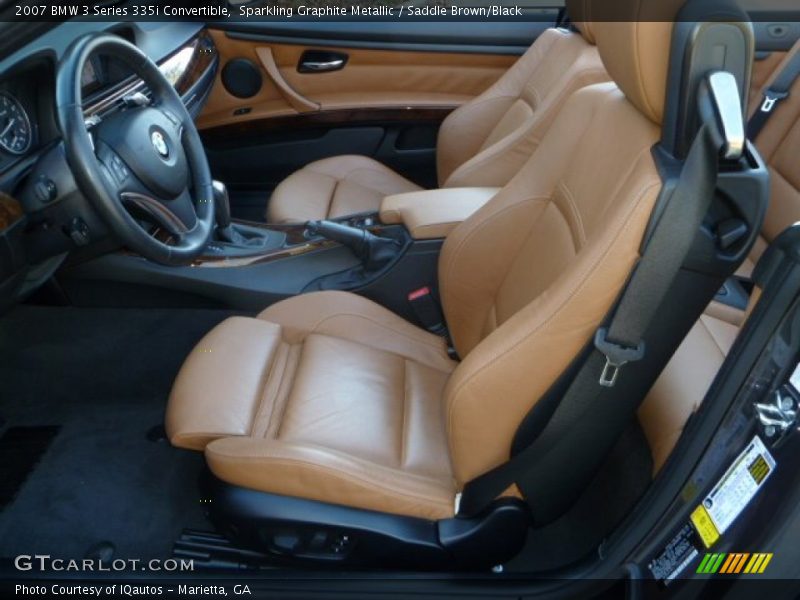 Sparkling Graphite Metallic / Saddle Brown/Black 2007 BMW 3 Series 335i Convertible