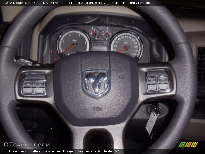 Bright White / Dark Slate/Medium Graystone 2012 Dodge Ram 3500 HD ST Crew Cab 4x4 Dually