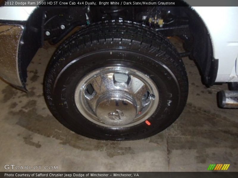 Bright White / Dark Slate/Medium Graystone 2012 Dodge Ram 3500 HD ST Crew Cab 4x4 Dually