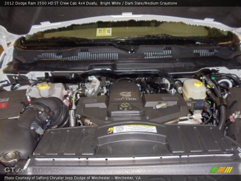 Bright White / Dark Slate/Medium Graystone 2012 Dodge Ram 3500 HD ST Crew Cab 4x4 Dually
