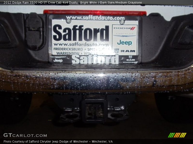 Bright White / Dark Slate/Medium Graystone 2012 Dodge Ram 3500 HD ST Crew Cab 4x4 Dually