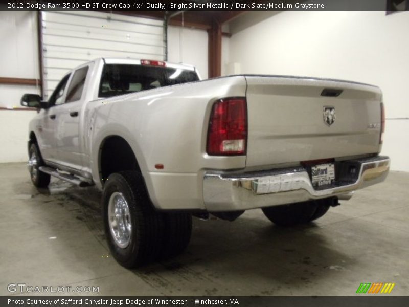 Bright Silver Metallic / Dark Slate/Medium Graystone 2012 Dodge Ram 3500 HD ST Crew Cab 4x4 Dually