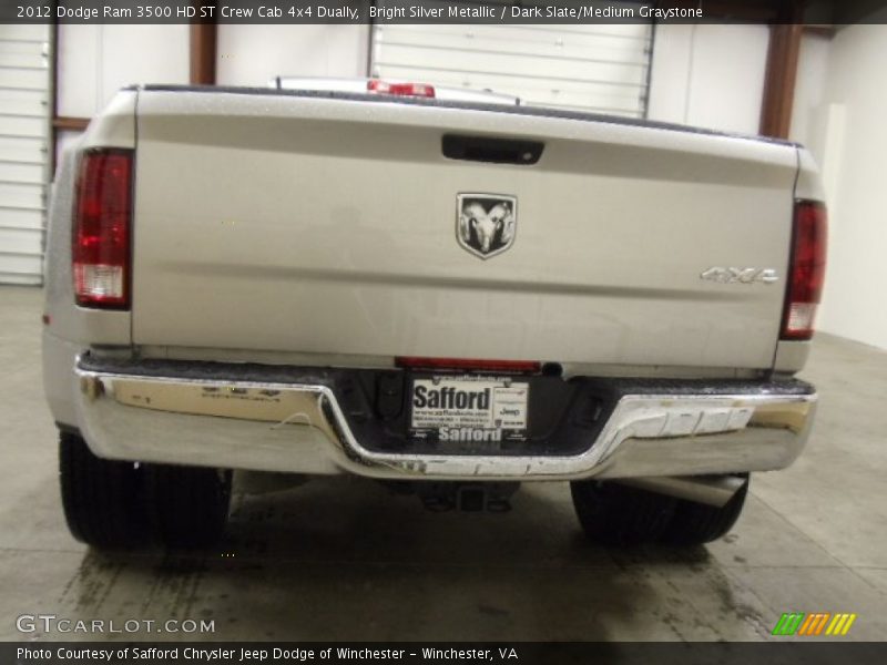 Bright Silver Metallic / Dark Slate/Medium Graystone 2012 Dodge Ram 3500 HD ST Crew Cab 4x4 Dually