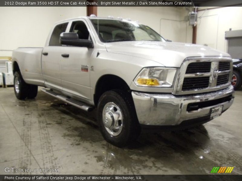 Bright Silver Metallic / Dark Slate/Medium Graystone 2012 Dodge Ram 3500 HD ST Crew Cab 4x4 Dually