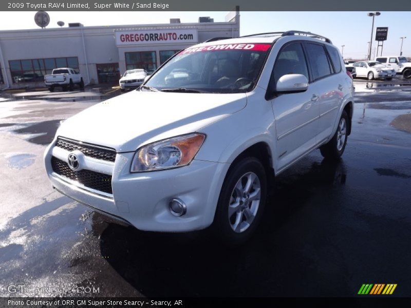 Super White / Sand Beige 2009 Toyota RAV4 Limited