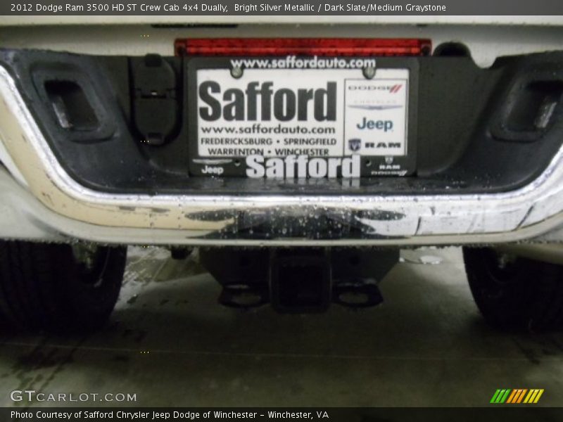 Bright Silver Metallic / Dark Slate/Medium Graystone 2012 Dodge Ram 3500 HD ST Crew Cab 4x4 Dually
