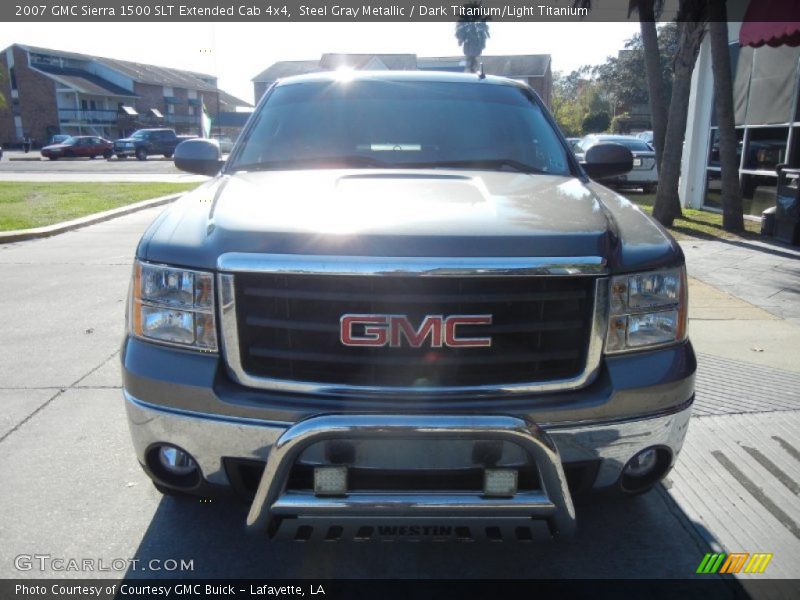 Steel Gray Metallic / Dark Titanium/Light Titanium 2007 GMC Sierra 1500 SLT Extended Cab 4x4