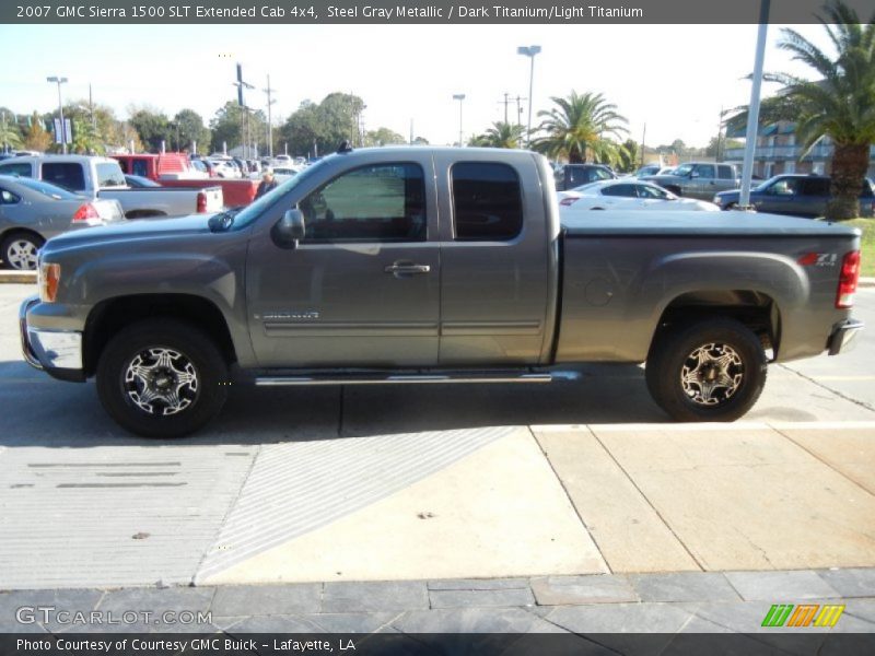 Steel Gray Metallic / Dark Titanium/Light Titanium 2007 GMC Sierra 1500 SLT Extended Cab 4x4