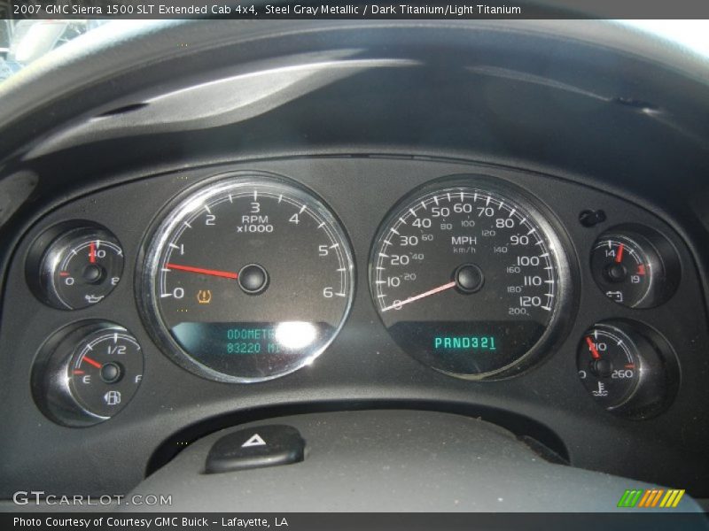 Steel Gray Metallic / Dark Titanium/Light Titanium 2007 GMC Sierra 1500 SLT Extended Cab 4x4
