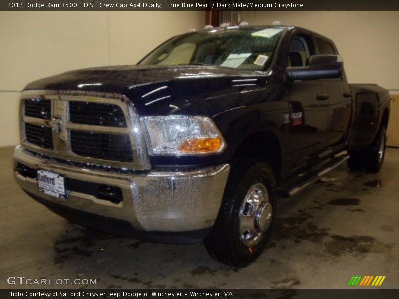 True Blue Pearl / Dark Slate/Medium Graystone 2012 Dodge Ram 3500 HD ST Crew Cab 4x4 Dually