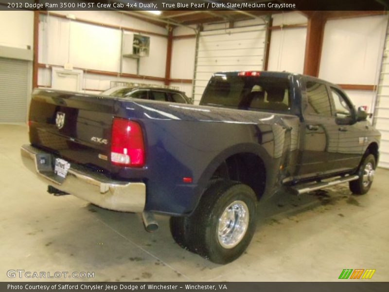 True Blue Pearl / Dark Slate/Medium Graystone 2012 Dodge Ram 3500 HD ST Crew Cab 4x4 Dually