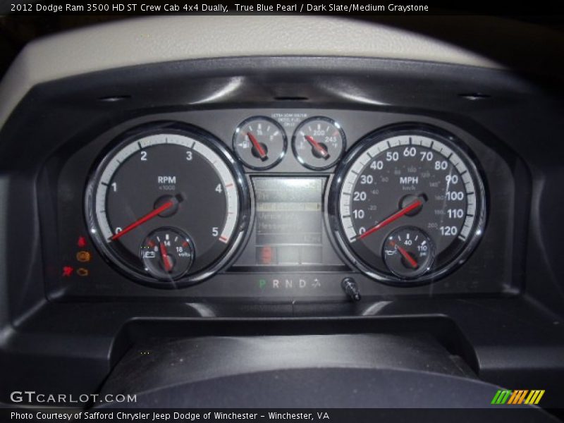 True Blue Pearl / Dark Slate/Medium Graystone 2012 Dodge Ram 3500 HD ST Crew Cab 4x4 Dually