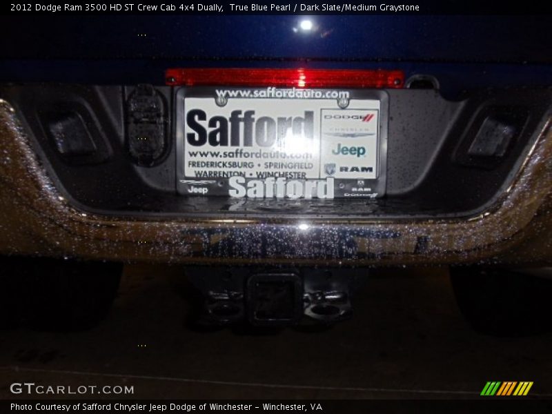 True Blue Pearl / Dark Slate/Medium Graystone 2012 Dodge Ram 3500 HD ST Crew Cab 4x4 Dually