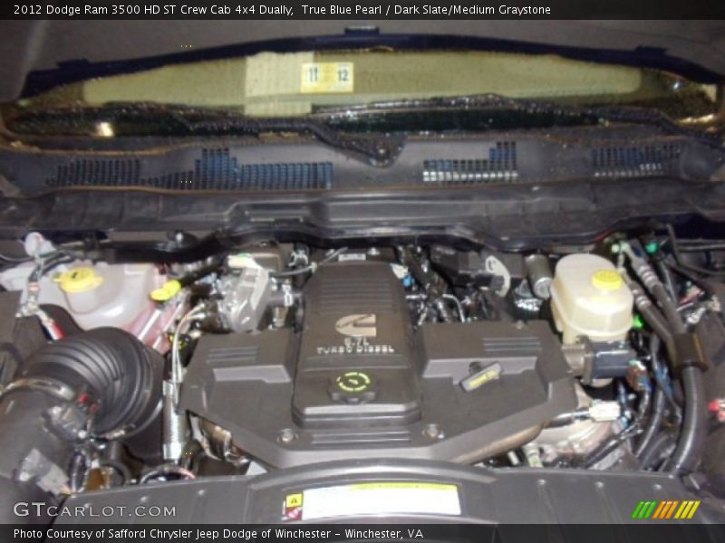 True Blue Pearl / Dark Slate/Medium Graystone 2012 Dodge Ram 3500 HD ST Crew Cab 4x4 Dually