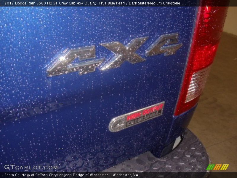 True Blue Pearl / Dark Slate/Medium Graystone 2012 Dodge Ram 3500 HD ST Crew Cab 4x4 Dually