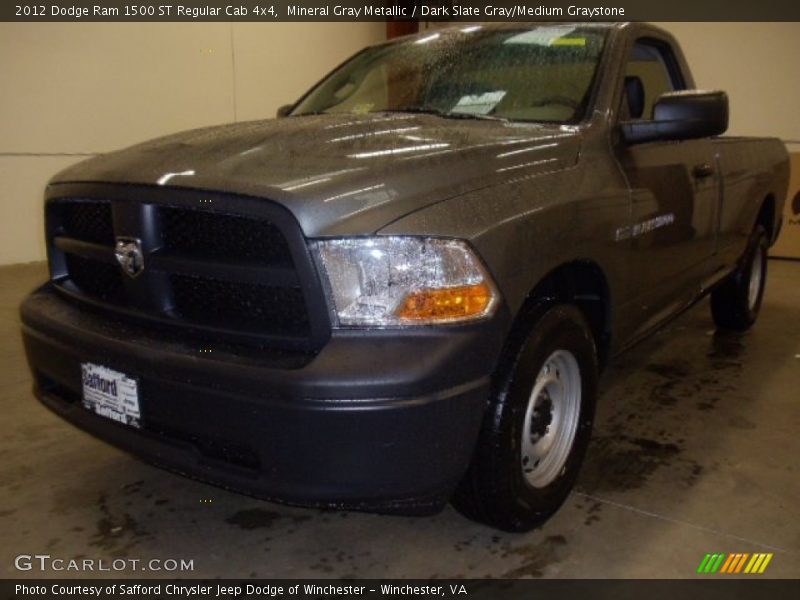 Mineral Gray Metallic / Dark Slate Gray/Medium Graystone 2012 Dodge Ram 1500 ST Regular Cab 4x4
