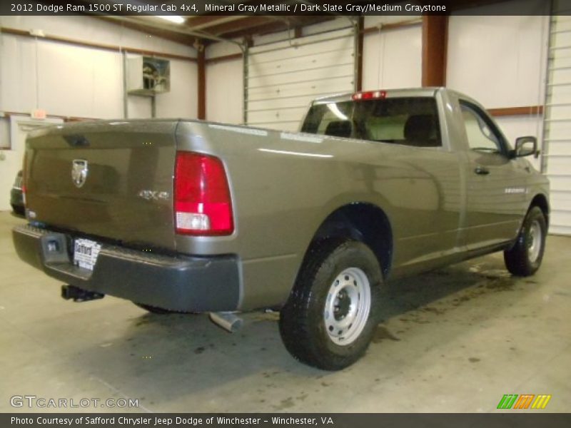Mineral Gray Metallic / Dark Slate Gray/Medium Graystone 2012 Dodge Ram 1500 ST Regular Cab 4x4