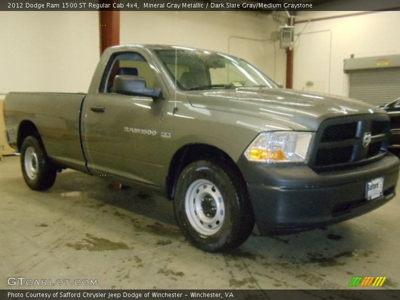 Mineral Gray Metallic / Dark Slate Gray/Medium Graystone 2012 Dodge Ram 1500 ST Regular Cab 4x4