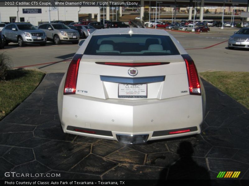 White Diamond Tricoat / Light Titanium/Ebony 2012 Cadillac CTS Coupe
