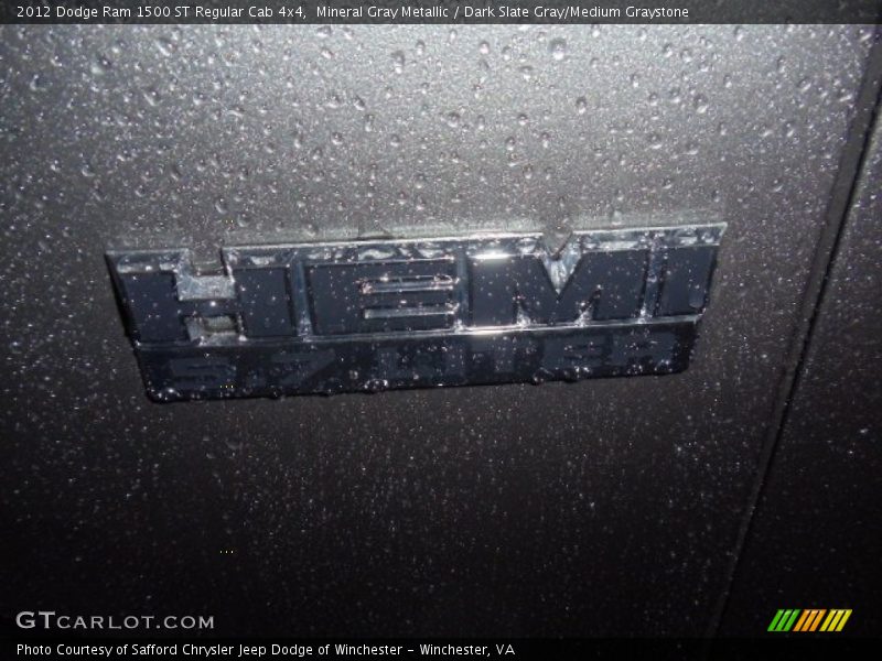 Mineral Gray Metallic / Dark Slate Gray/Medium Graystone 2012 Dodge Ram 1500 ST Regular Cab 4x4
