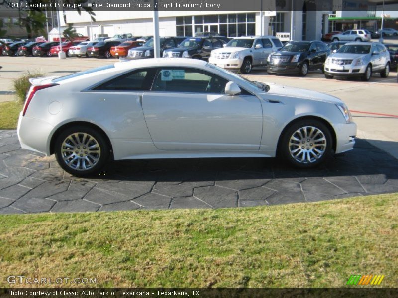 White Diamond Tricoat / Light Titanium/Ebony 2012 Cadillac CTS Coupe