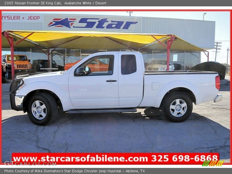Avalanche White / Desert 2005 Nissan Frontier SE King Cab
