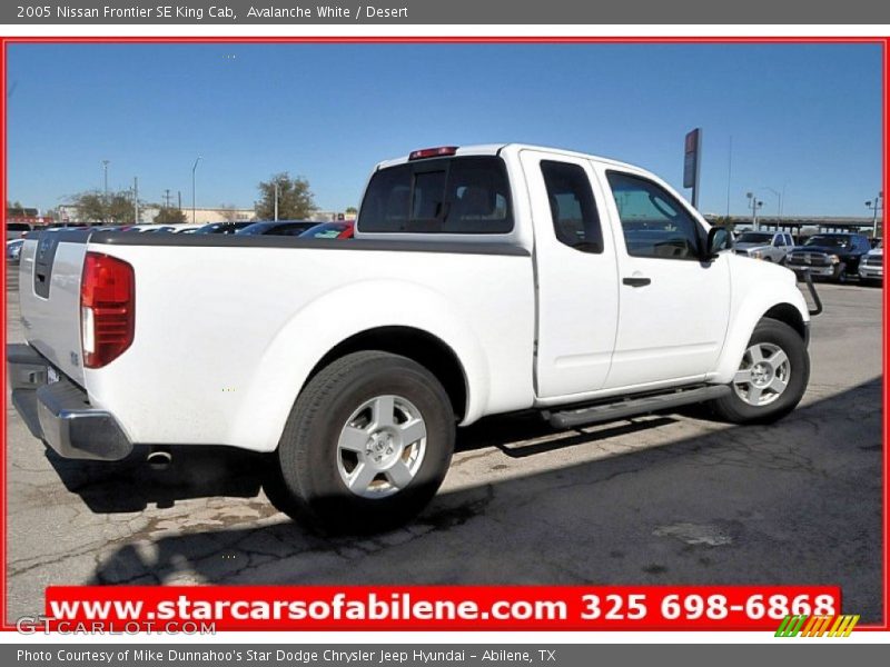 Avalanche White / Desert 2005 Nissan Frontier SE King Cab
