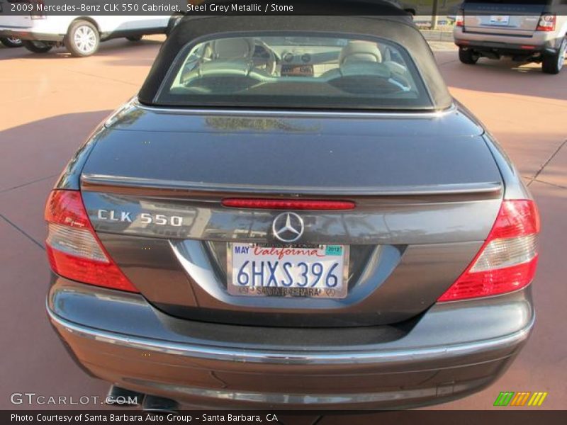 Steel Grey Metallic / Stone 2009 Mercedes-Benz CLK 550 Cabriolet