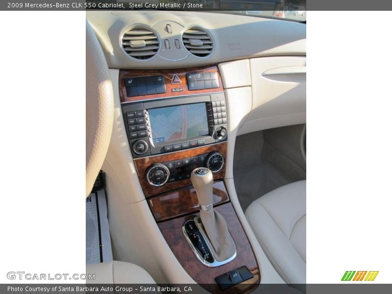 Steel Grey Metallic / Stone 2009 Mercedes-Benz CLK 550 Cabriolet