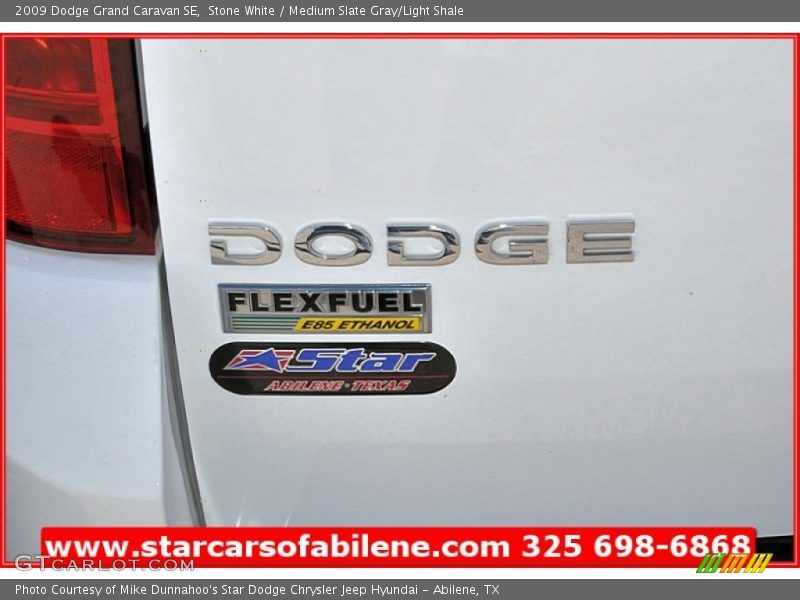 Stone White / Medium Slate Gray/Light Shale 2009 Dodge Grand Caravan SE