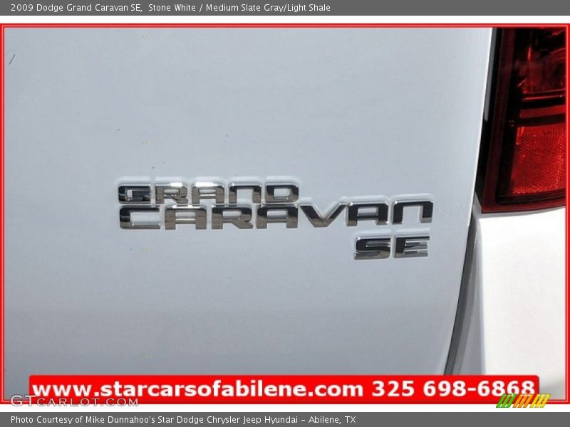 Stone White / Medium Slate Gray/Light Shale 2009 Dodge Grand Caravan SE