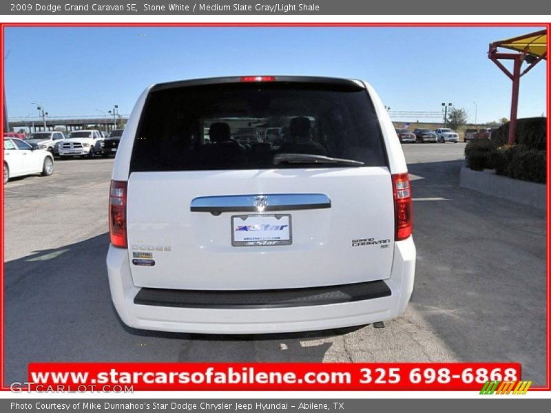 Stone White / Medium Slate Gray/Light Shale 2009 Dodge Grand Caravan SE