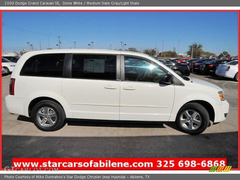 Stone White / Medium Slate Gray/Light Shale 2009 Dodge Grand Caravan SE