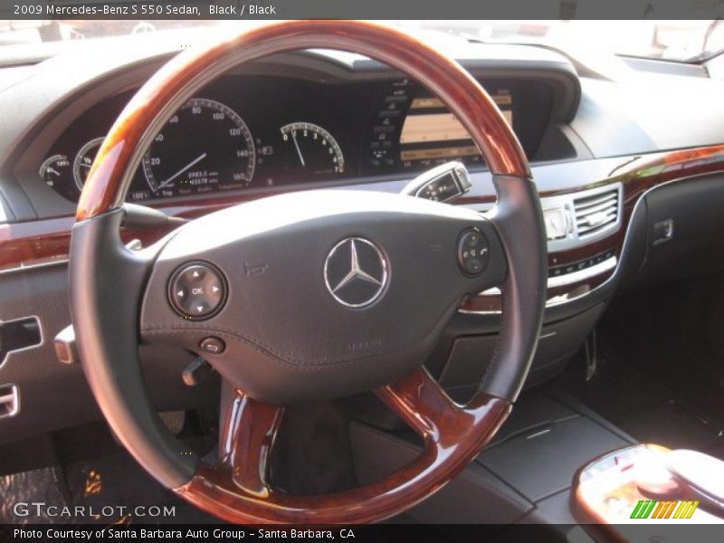 Black / Black 2009 Mercedes-Benz S 550 Sedan