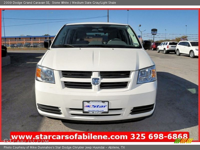 Stone White / Medium Slate Gray/Light Shale 2009 Dodge Grand Caravan SE