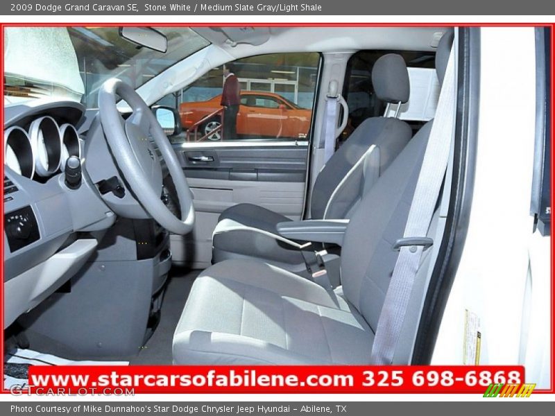 Stone White / Medium Slate Gray/Light Shale 2009 Dodge Grand Caravan SE