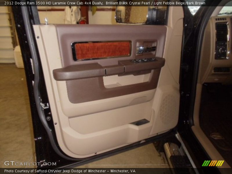 Brilliant Black Crystal Pearl / Light Pebble Beige/Bark Brown 2012 Dodge Ram 3500 HD Laramie Crew Cab 4x4 Dually