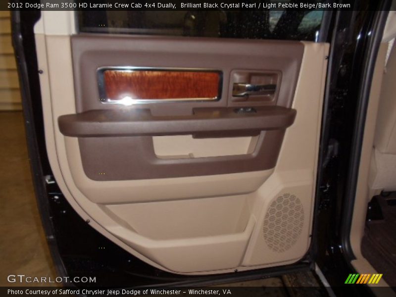 Brilliant Black Crystal Pearl / Light Pebble Beige/Bark Brown 2012 Dodge Ram 3500 HD Laramie Crew Cab 4x4 Dually
