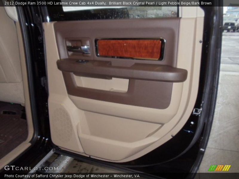 Brilliant Black Crystal Pearl / Light Pebble Beige/Bark Brown 2012 Dodge Ram 3500 HD Laramie Crew Cab 4x4 Dually