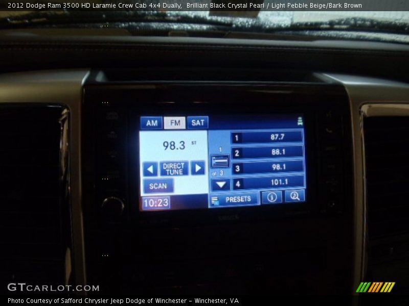 Brilliant Black Crystal Pearl / Light Pebble Beige/Bark Brown 2012 Dodge Ram 3500 HD Laramie Crew Cab 4x4 Dually