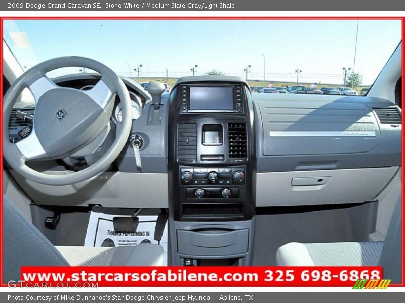 Stone White / Medium Slate Gray/Light Shale 2009 Dodge Grand Caravan SE