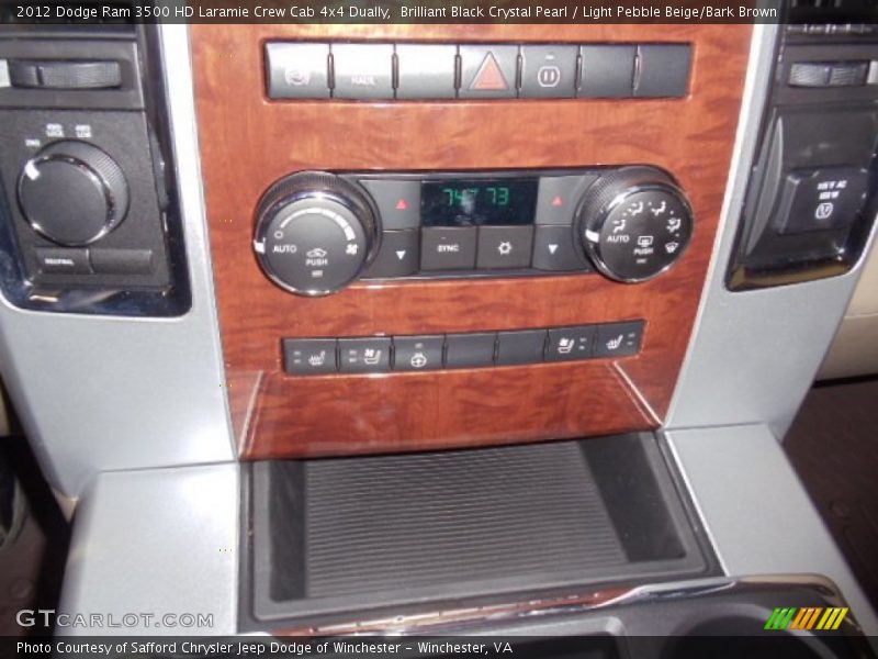 Brilliant Black Crystal Pearl / Light Pebble Beige/Bark Brown 2012 Dodge Ram 3500 HD Laramie Crew Cab 4x4 Dually