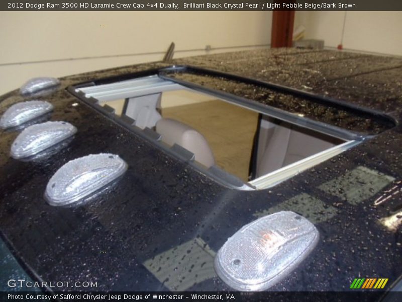 Brilliant Black Crystal Pearl / Light Pebble Beige/Bark Brown 2012 Dodge Ram 3500 HD Laramie Crew Cab 4x4 Dually
