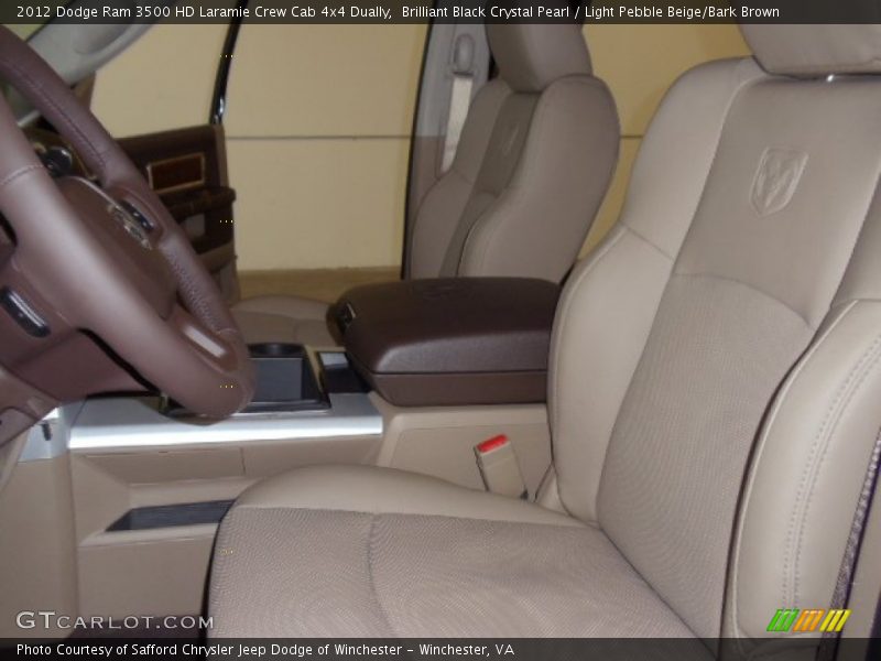 Brilliant Black Crystal Pearl / Light Pebble Beige/Bark Brown 2012 Dodge Ram 3500 HD Laramie Crew Cab 4x4 Dually