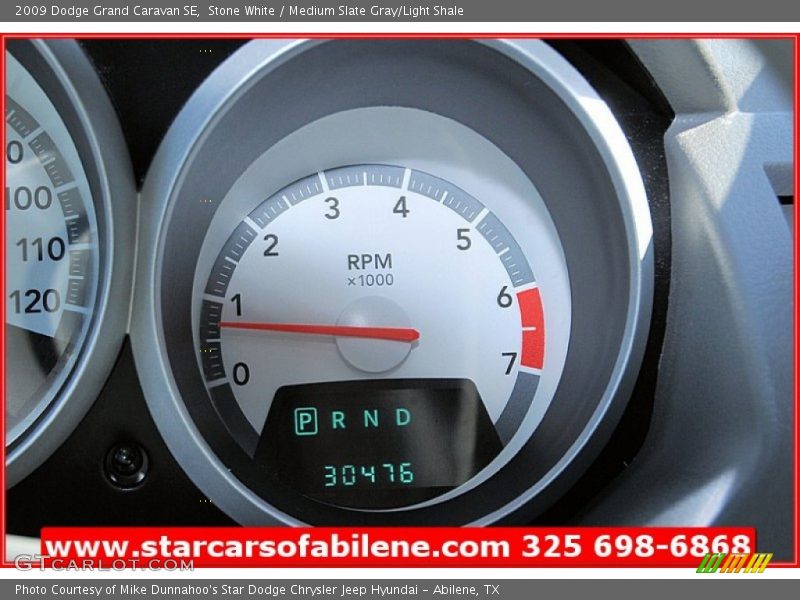 Stone White / Medium Slate Gray/Light Shale 2009 Dodge Grand Caravan SE