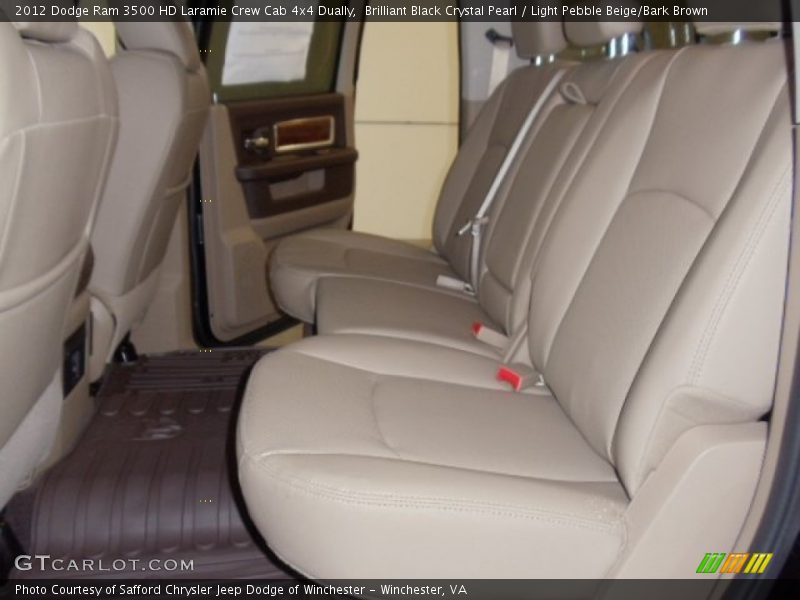 Brilliant Black Crystal Pearl / Light Pebble Beige/Bark Brown 2012 Dodge Ram 3500 HD Laramie Crew Cab 4x4 Dually