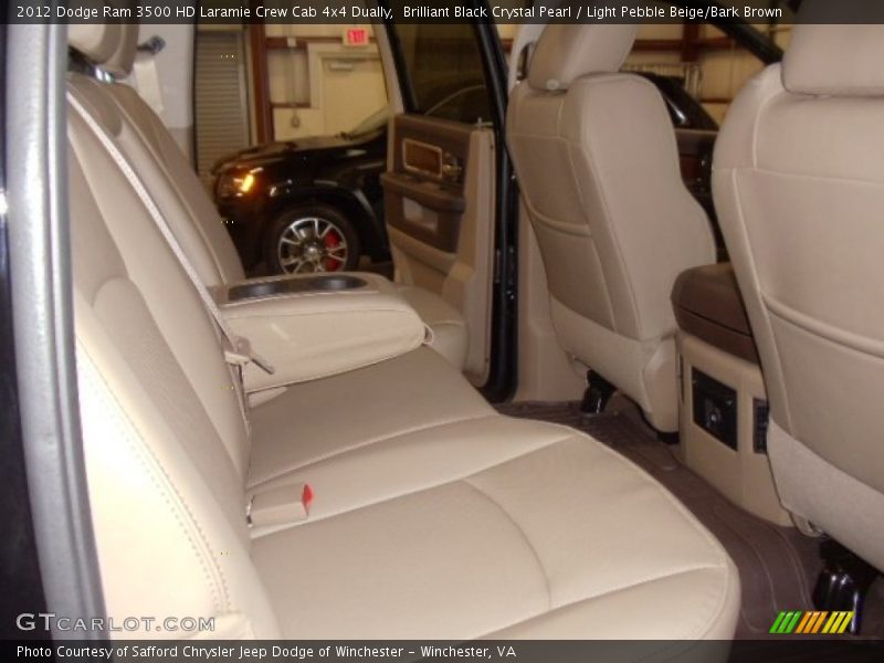 Brilliant Black Crystal Pearl / Light Pebble Beige/Bark Brown 2012 Dodge Ram 3500 HD Laramie Crew Cab 4x4 Dually