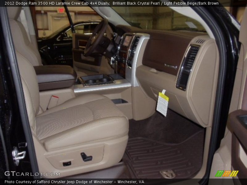 Brilliant Black Crystal Pearl / Light Pebble Beige/Bark Brown 2012 Dodge Ram 3500 HD Laramie Crew Cab 4x4 Dually