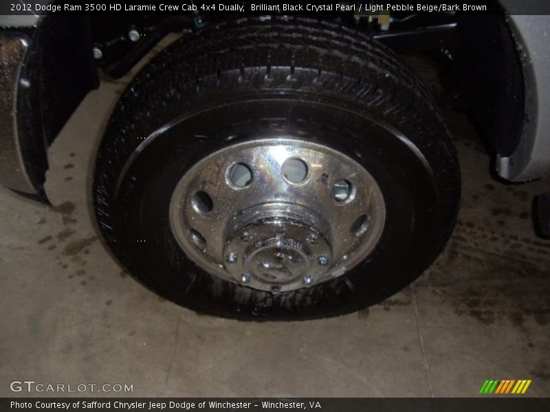 Brilliant Black Crystal Pearl / Light Pebble Beige/Bark Brown 2012 Dodge Ram 3500 HD Laramie Crew Cab 4x4 Dually